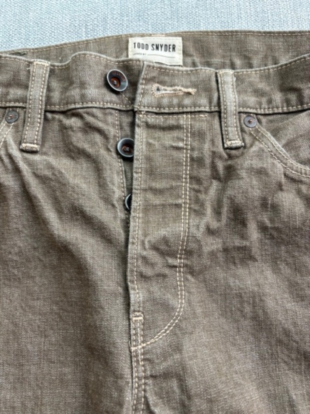 Todd Snyder Japanese Selvedge jeans in whiskey, size 33x32 - Picture 8 of 9